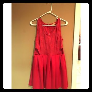 Beautiful red cutout mini dress